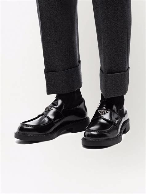 mens prada loafers outfit|Prada driving loafers men's.